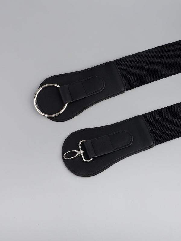 PU Elastic Wide Belt-Teresa's Fashionista LLC