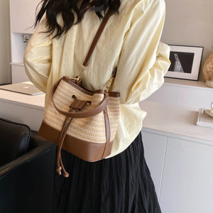 Straw Braided Shoulder Bag-Teresa's Fashionista LLC