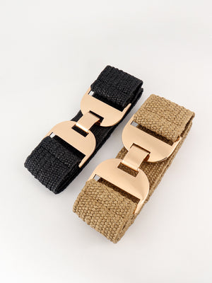 Alloy Buckle Elastic Belt-Teresa's Fashionista LLC