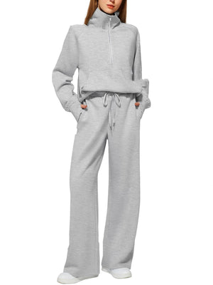 Solid Color Long-sleeved Sweater Trousers Suit Women's Suit - Teresa's Fashionista LLC