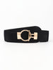 PU Elastic Wide Belt with Alloy Buckle-Teresa's Fashionista LLC