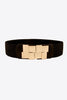 Geometric Buckle Elastic Wide Belt-Teresa's Fashionista LLC