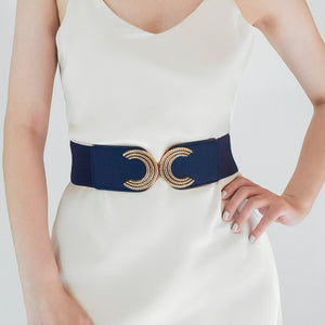 Double C Buckle Elastic Belt-Teresa's Fashionista LLC