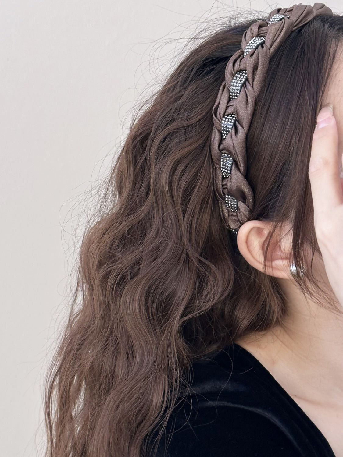 Rhinestone Braided Wide Headband - Teresa's Fashionista LLC