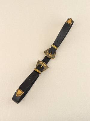 Double Buckle PU Leather Belt-Teresa's Fashionista LLC