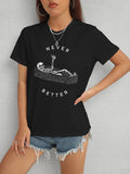 Skull Round Neck Short Sleeve T-Shirt - Teresa's Fashionista LLC