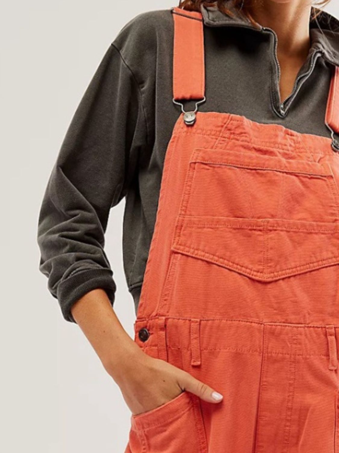 Pocketed Wide Strap Denim Overalls - Teresa's Fashionista LLC