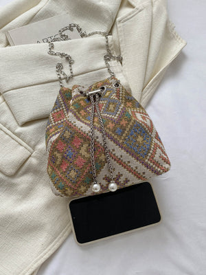 Printed Chain Bucket Bag-Teresa's Fashionista LLC