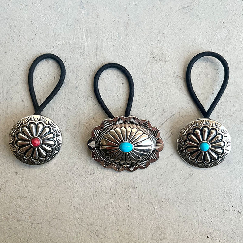 Turquoise Round Shape Hair Rope - Teresa's Fashionista LLC