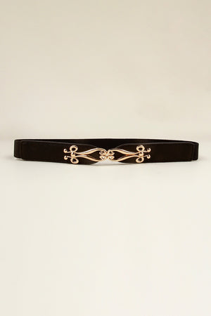 Alloy Buckle Elastic Belt-Teresa's Fashionista LLC