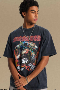 Men's Graphic Round Neck Half Sleeve T-Shirt