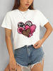 Heart Round Neck Short Sleeve T-Shirt-Teresa's Fashionista LLC