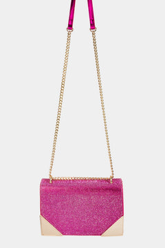 Fame Rhinestone Studded Rectangle Crossbody Bag-Teresa's Fashionista LLC