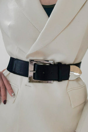 Zinc Alloy Buckle PU Leather Belt-Teresa's Fashionista LLC