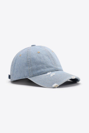 Distressed Adjustable Baseball Cap-Teresa's Fashionista LLC