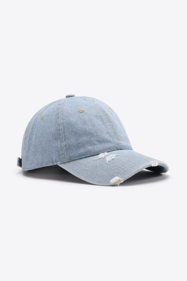 Distressed Adjustable Baseball Cap-Teresa's Fashionista LLC