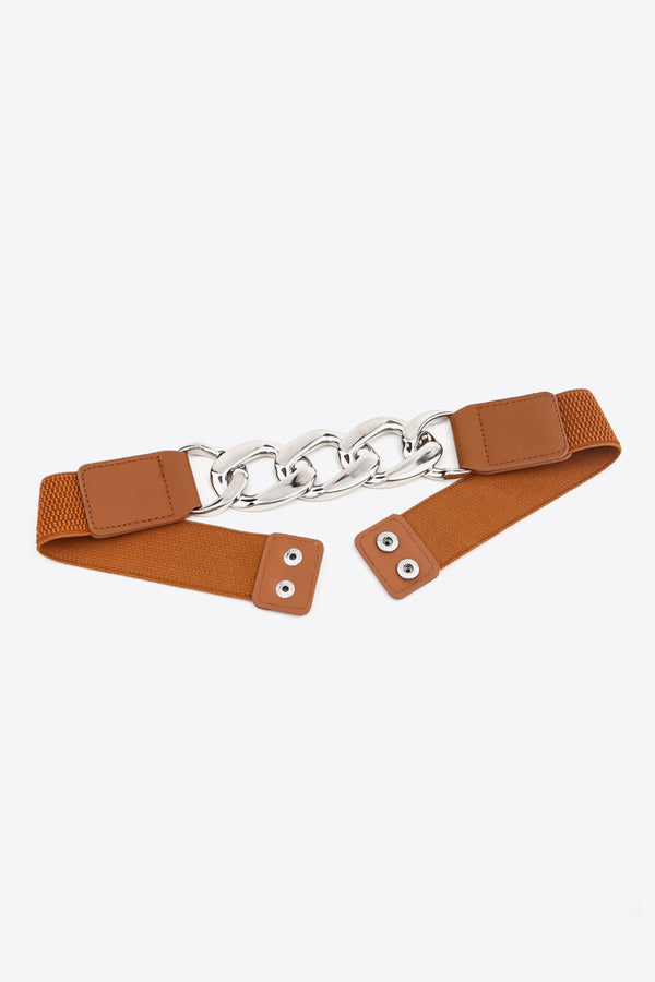 Chain Detail Elastic Belt-Teresa's Fashionista LLC