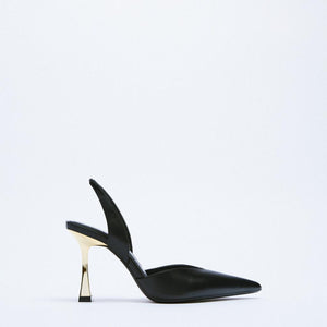 PU Leather Point Toe Stiletto Heel Pumps-Teresa's Fashionista LLC
