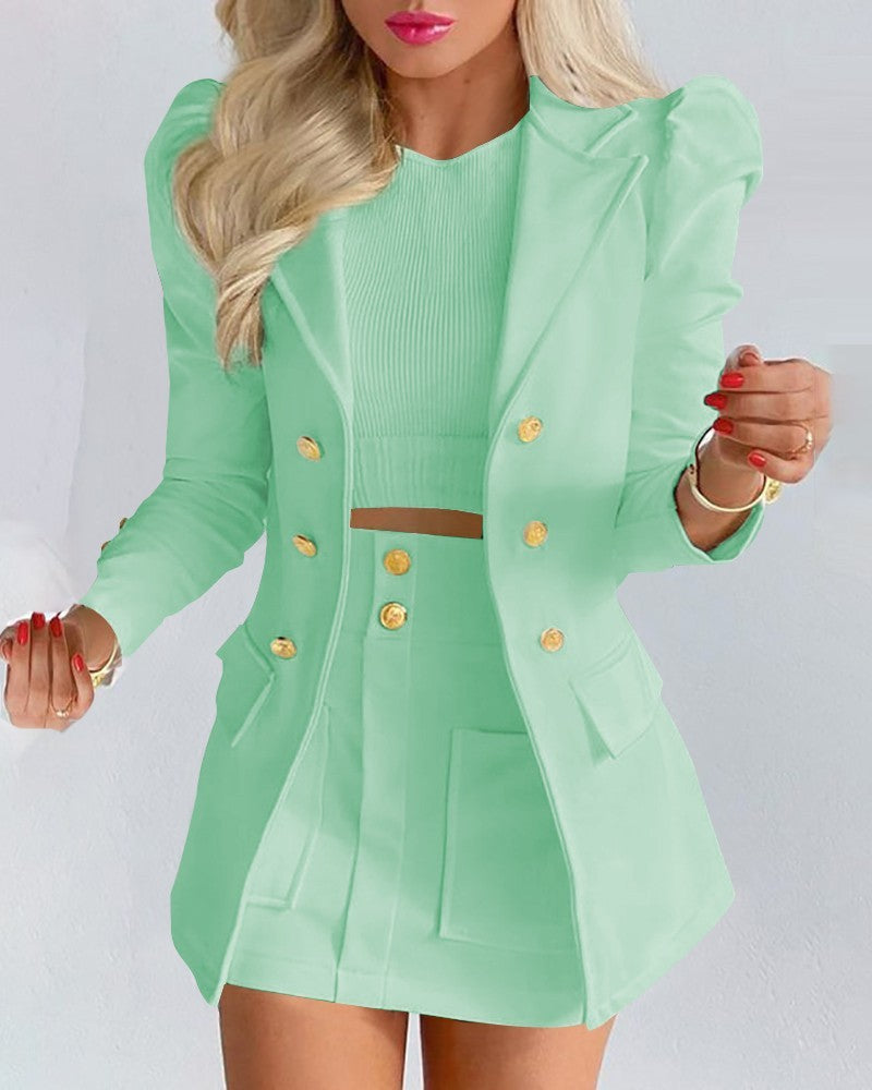 Fashion Solid Color Casual Suits Women's - Teresa's Fashionista LLC