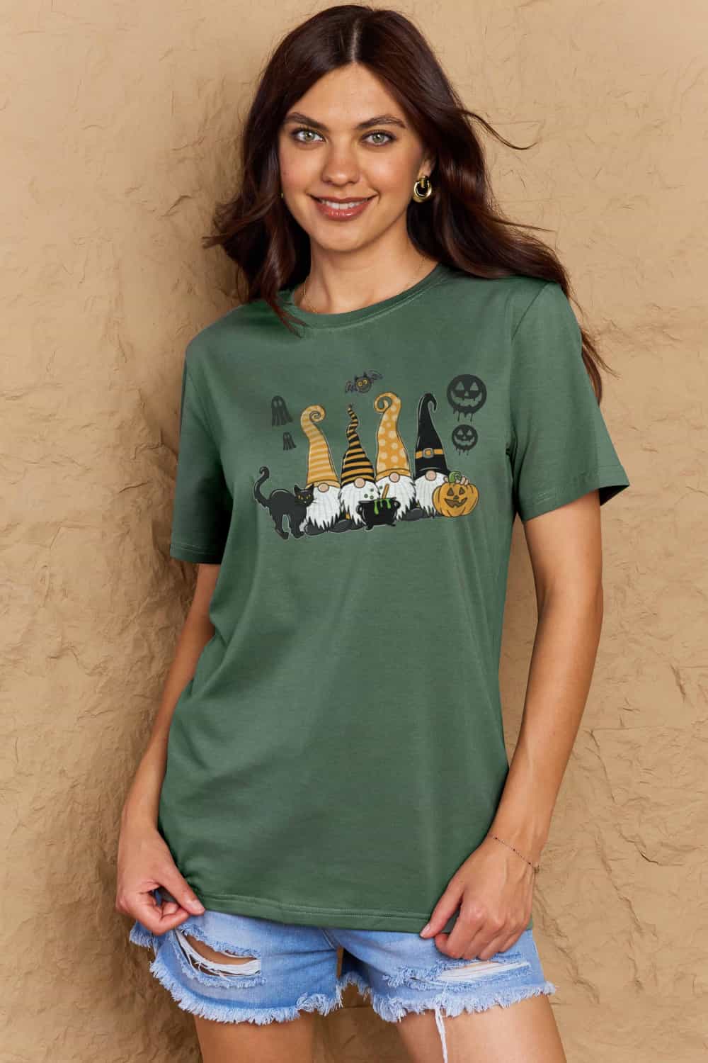 Simply Love Full Size Halloween Theme Graphic Cotton T-Shirt - Teresa's Fashionista LLC