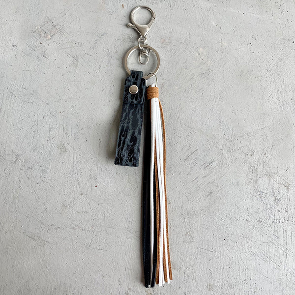 Genuine Leather Tassel Keychain-Teresa's Fashionista LLC