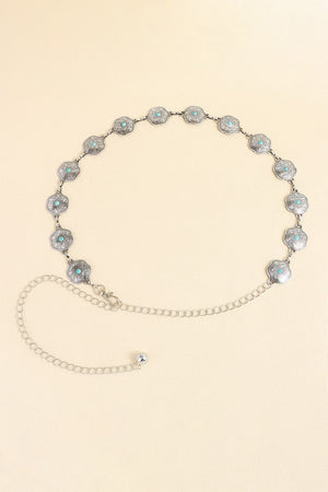 Vintage Turquoise Alloy Belt-Teresa's Fashionista LLC