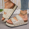 PU Leather Studded Platform Sandals-Teresa's Fashionista LLC