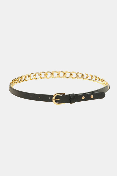 PU Leather Chain Belt-Teresa's Fashionista LLC