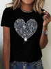 Heart Graphic Round Neck Short Sleeve T-Shirt-Teresa's Fashionista LLC