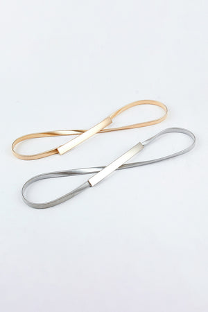 Elastic Iron Skinny Belt-Teresa's Fashionista LLC
