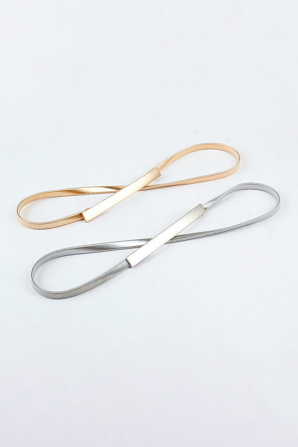 Elastic Iron Skinny Belt-Teresa's Fashionista LLC