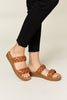 WILD DIVA Woven Dual Band Platform Sandals-Teresa's Fashionista LLC