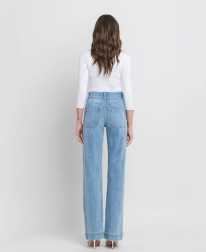 90'S VINTAGE SUPER HIGH RISE FLARE JEANS F5655