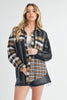 Aem+Co Curved Hem Plaid Button Up Shirt - Teresa's Fashionista LLC