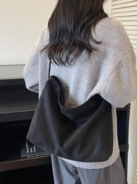 Suede Slouchy Shoulder Bag