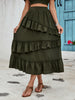 Ruffled Elastic Waist Midi Skirt-Teresa's Fashionista LLC
