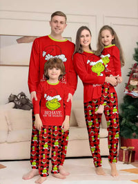 Full Size Grinch Themed Matching Family Christmas Pajama Set Plus Size