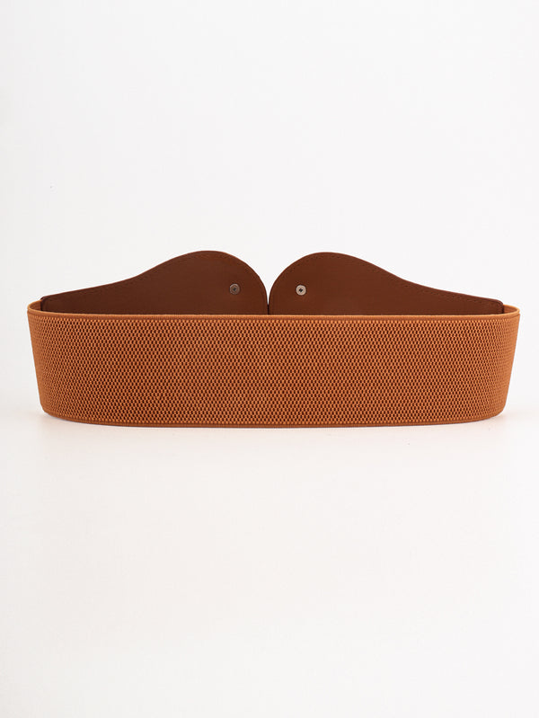 Alloy Buckle Elastic PU Belt-Teresa's Fashionista LLC