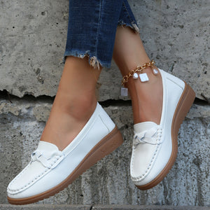 Weave Wedge Heeled Loafers-Teresa's Fashionista LLC