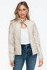 Snobbish PU Leather Biker Jacket with Side Zip Pockets - Teresa's Fashionista LLC