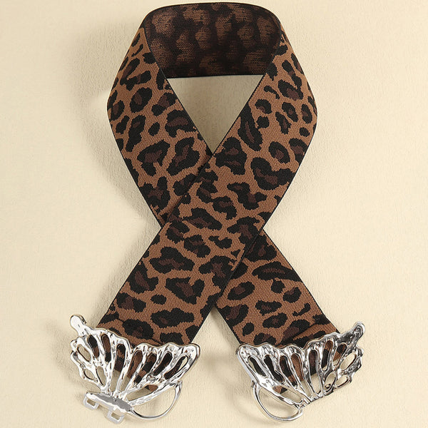 Butterfly Alloy Buckle Elastic Belt-Teresa's Fashionista LLC