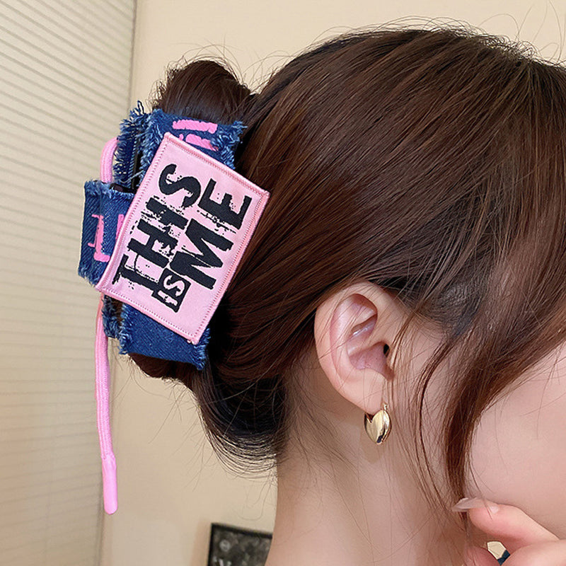 Acrylic Braided Rope Hair Claw Clip - Teresa's Fashionista LLC