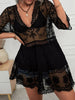 Lace Detail Plunge Cover-Up Dress-Teresa's Fashionista LLC