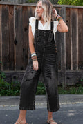 Distressed Wide Strap Denim Overalls - Teresa's Fashionista LLC