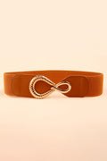 Ribbed Alloy Buckle Elastic Belt-Teresa's Fashionista LLC