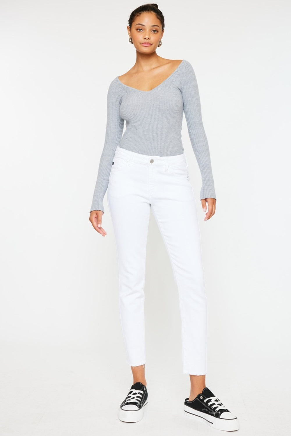 Kancan Mid Rise Ankle Skinny Jeans - Teresa's Fashionista LLC