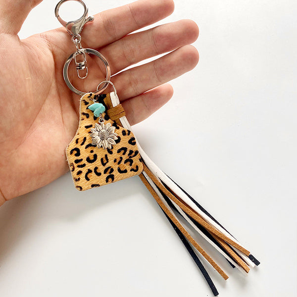 Turquoise Fringe Detail Key Chain-Teresa's Fashionista LLC