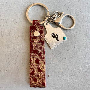 Genuine Leather Alloy Keychain-Teresa's Fashionista LLC