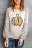Pumpkin Graphic Round Neck Long Sleeve Top - Teresa's Fashionista LLC