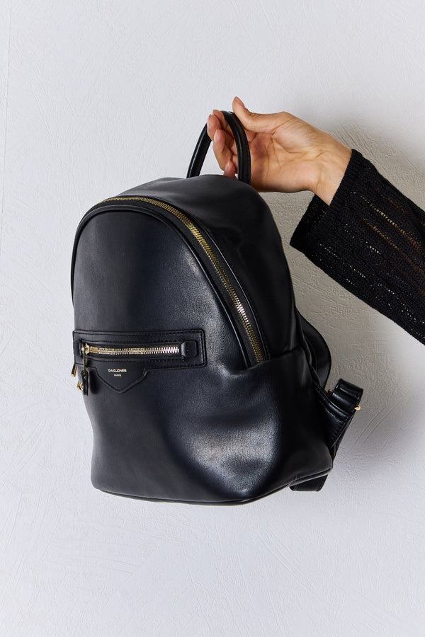 David Jones PU Leather Backpack-Teresa's Fashionista LLC